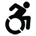 Symbol of a wheelchair user